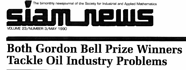 Both Gordon Bell Prize Winners Tackle Oil Industry