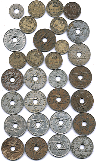30 British West Africa coins