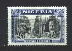 Nigerian postage stamp, two shillings six pence, 1936