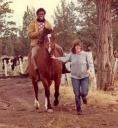 Emeagwali, horse riding in Bend, ORegon, December 1975