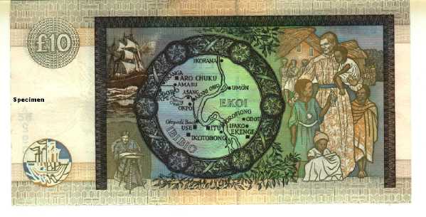 Christian missionary Mary Slessor of Calabar, Nigeria on ten pound currency of Scotland